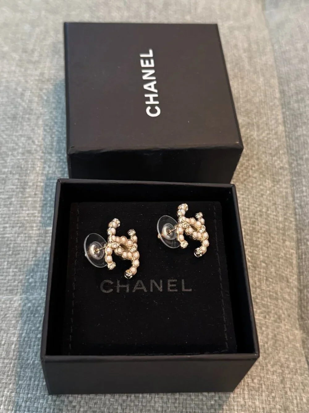Chanel Classic CC Pearl Earrings - Authentic Statement Piece